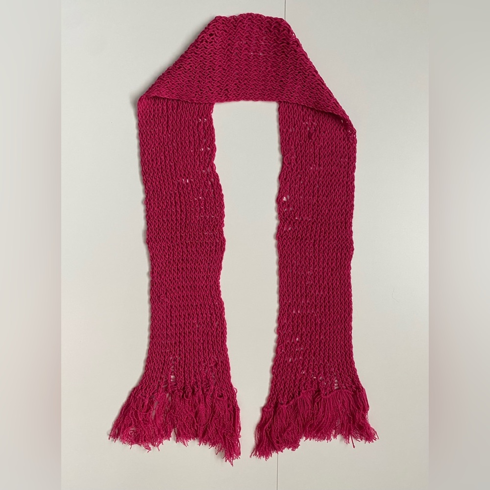 Winter Knit Pink Scarf